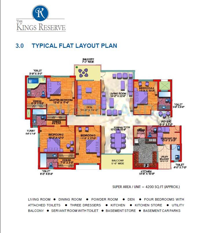 Kailash Nath The Kings Reserve — floor plan 1