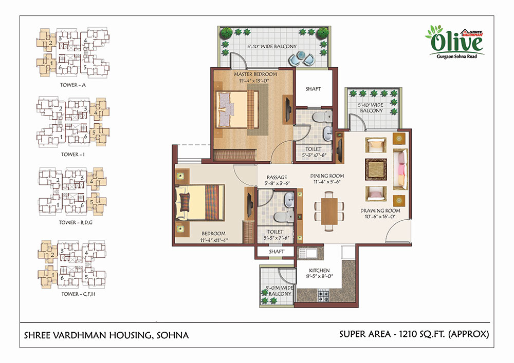 Shree Vardhman Olive — floor plan 1