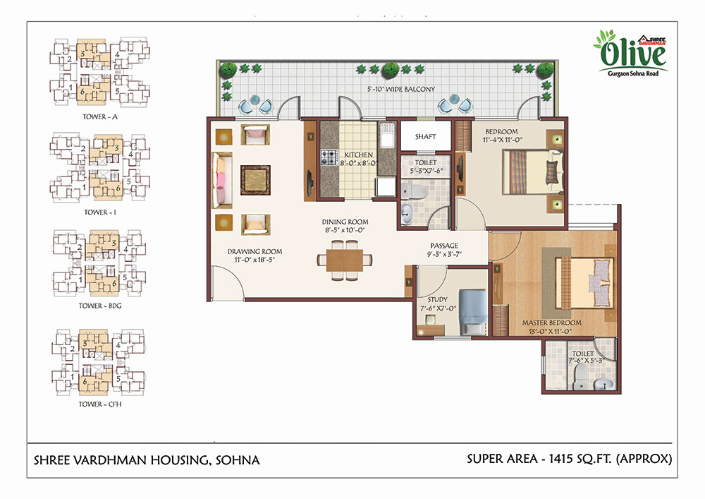 Shree Vardhman Olive — floor plan 2