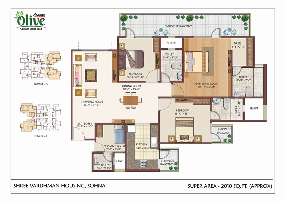 Shree Vardhman Olive — floor plan 3