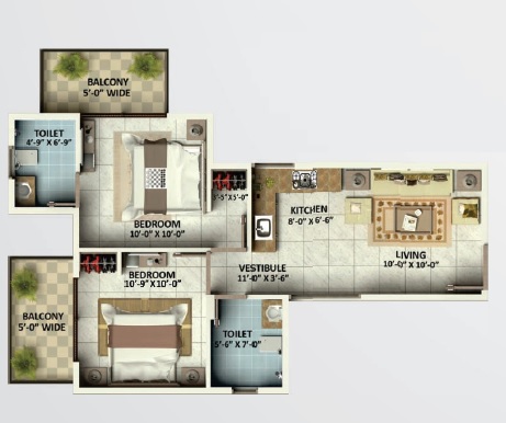 GLS Arawali Homes — floor plan 1
