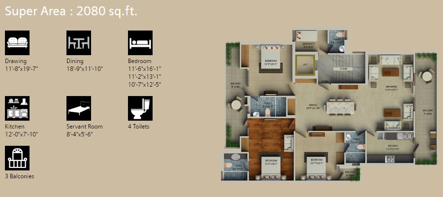 Supertech Aadri — floor plan 5