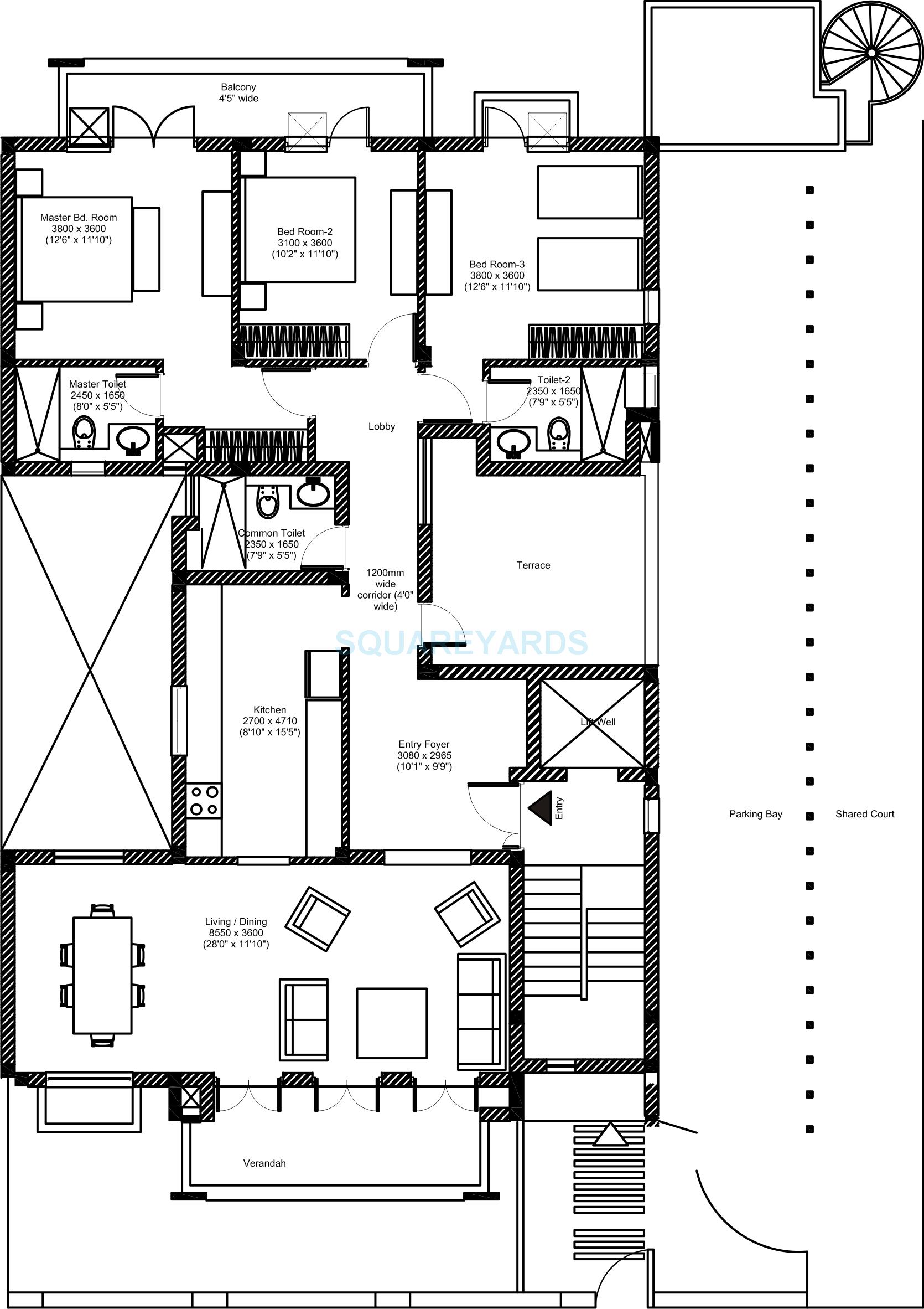 Vatika INXT Floors — floor plan 1