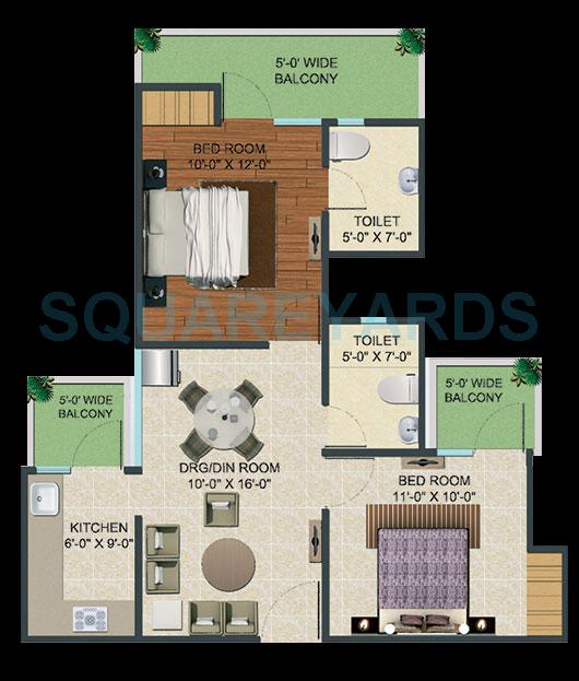 Supertech Fable Castle — floor plan 1