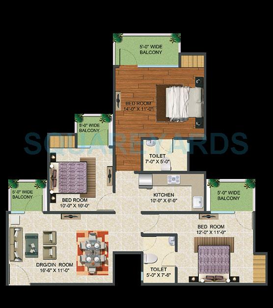 Supertech Fable Castle — floor plan 3