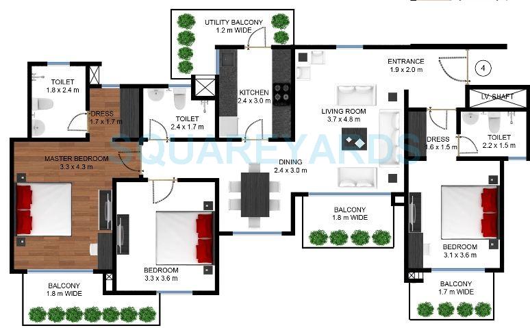 Godrej Frontier — floor plan 1