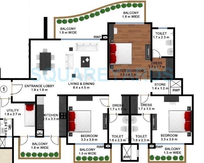 Godrej Frontier — floor plan 3