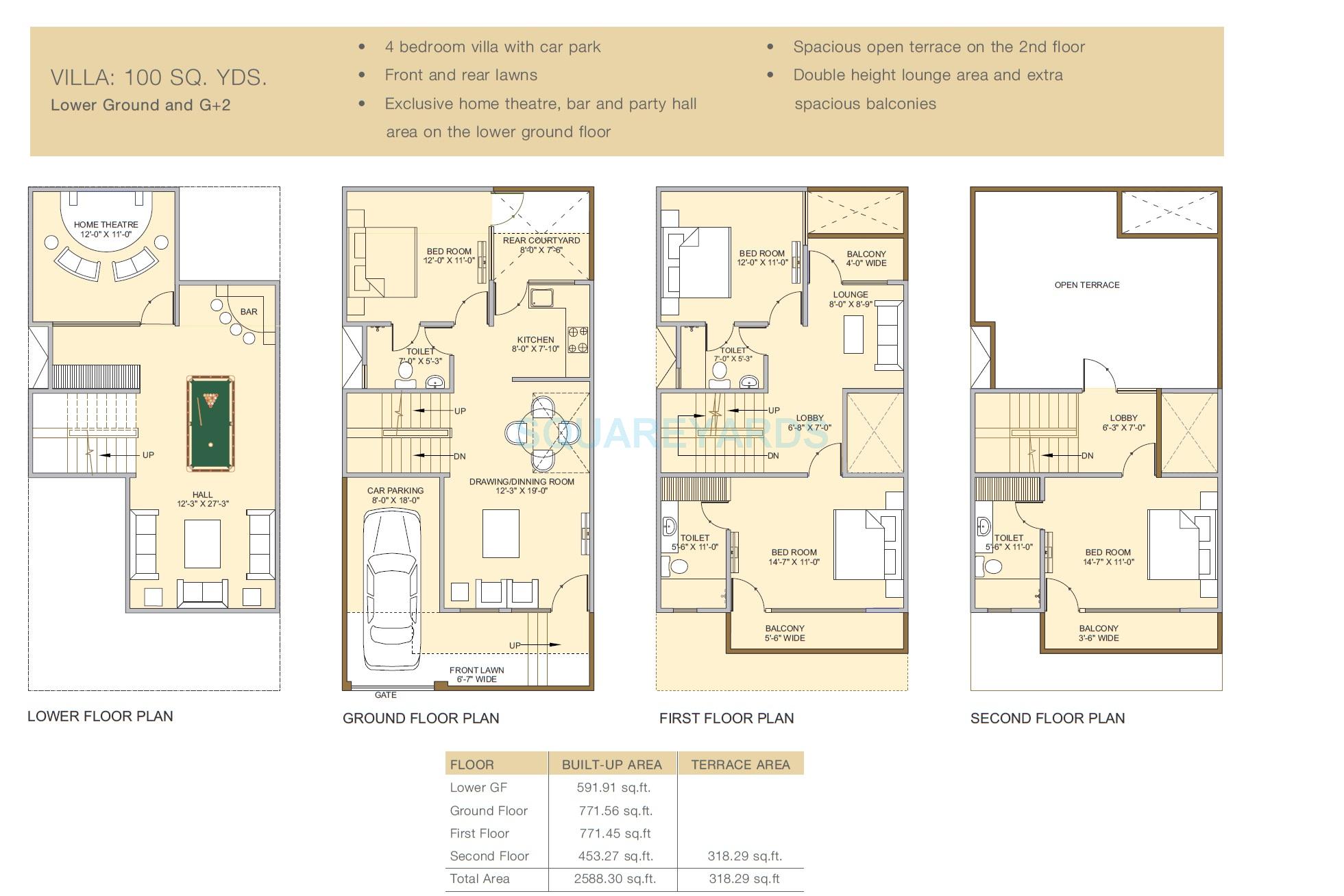 Supertech Golf Country Villa — floor plan 1