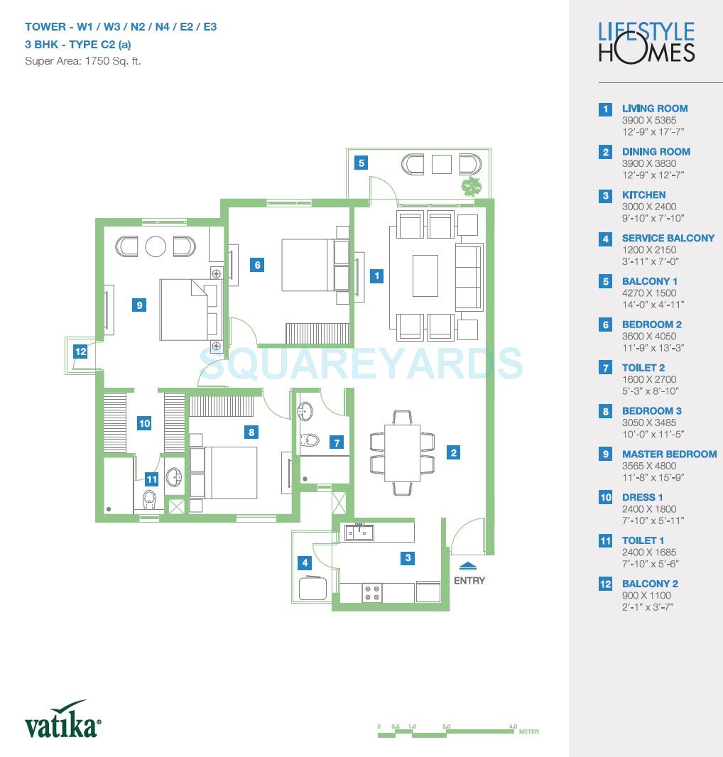 Vatika Lifestyle Homes — floor plan 4