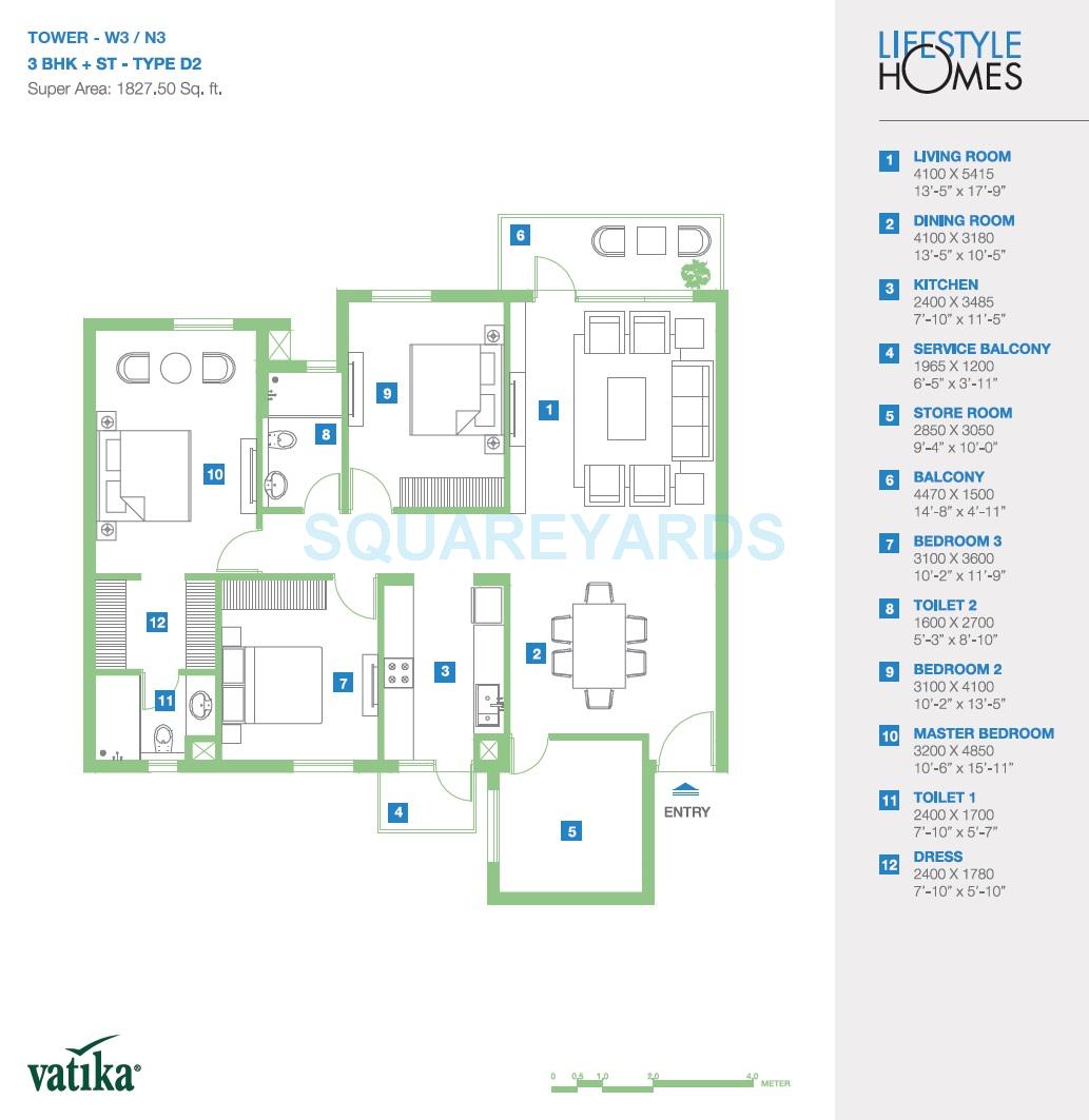 Vatika Lifestyle Homes — floor plan 7
