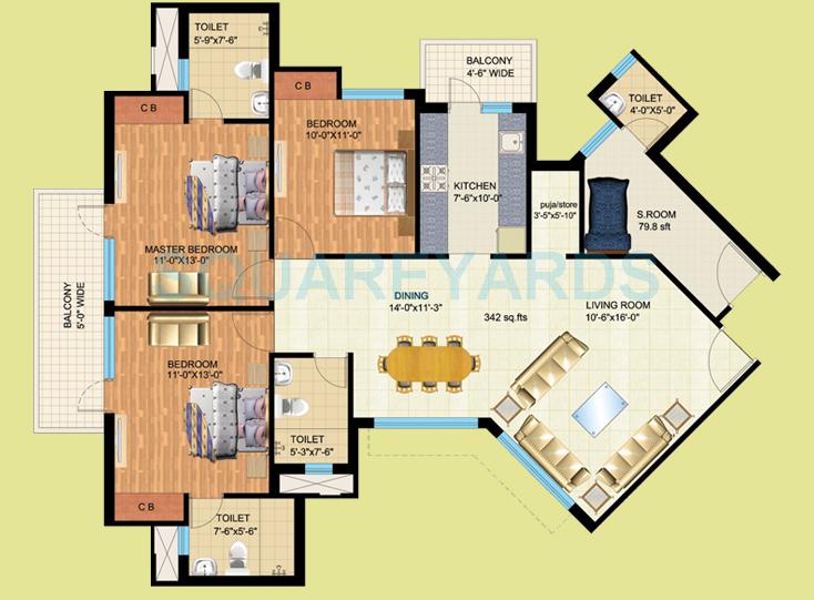 Mapsko Royale Ville — floor plan 1