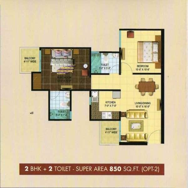 NBCC Aspire Enchante — floor plan 1