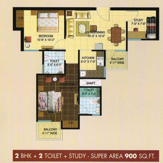 NBCC Aspire Enchante — floor plan 2