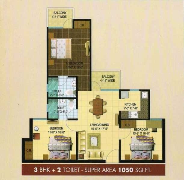 NBCC Aspire Enchante — floor plan 3