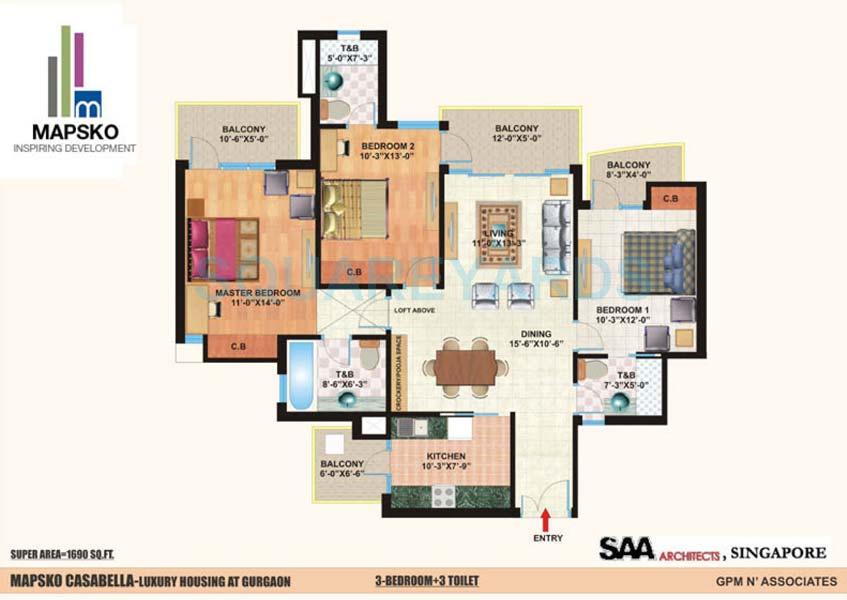 Mapsko Casa Bella-Apartments — floor plan 2
