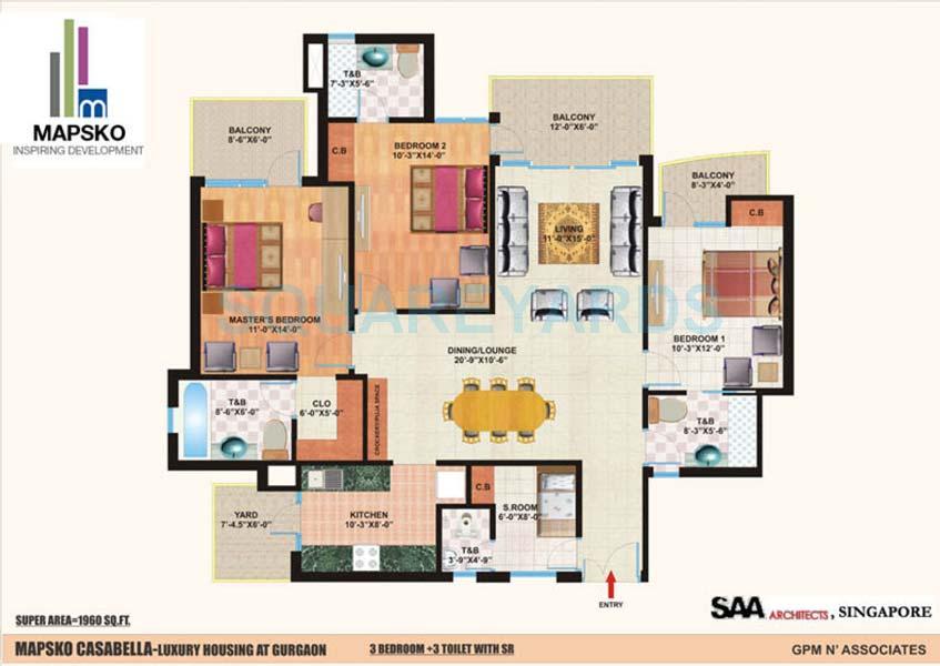 Mapsko Casa Bella-Apartments — floor plan 3