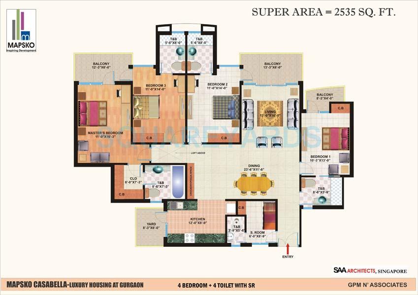 Mapsko Casa Bella-Apartments — floor plan 4
