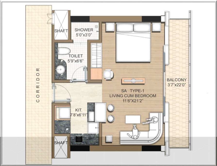 M3M My Den — floor plan 2