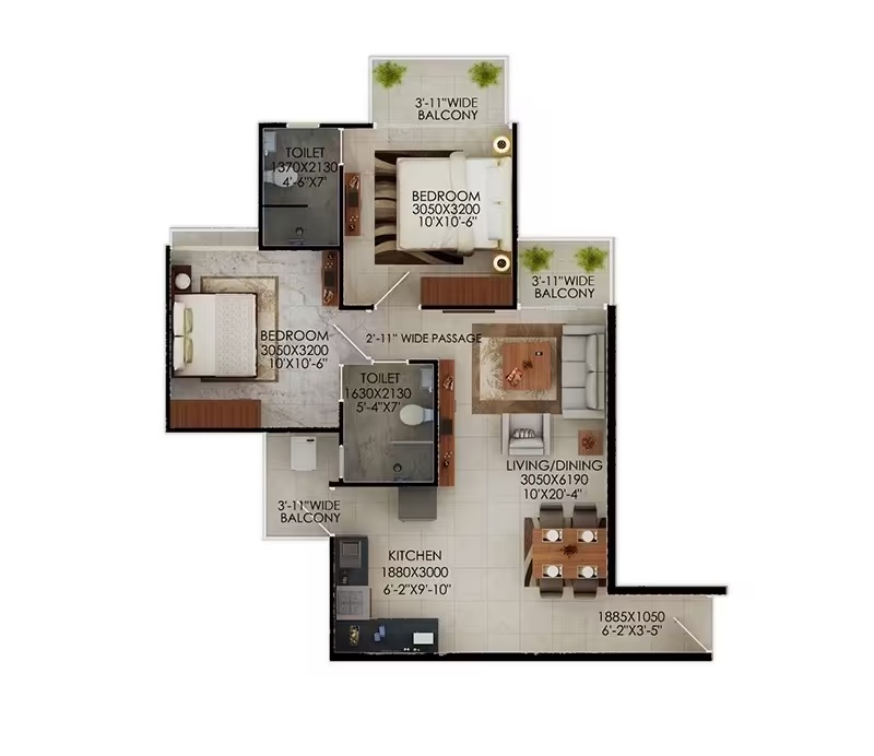 Signature Global The Millennia — floor plan 5