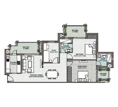 Supertech Araville — floor plan 2