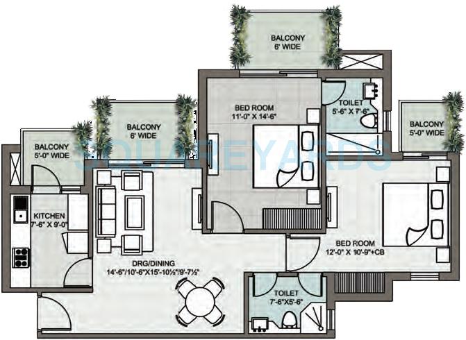 Supertech Araville — floor plan 1