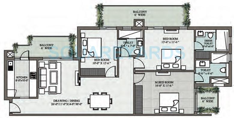 Supertech Araville — floor plan 3