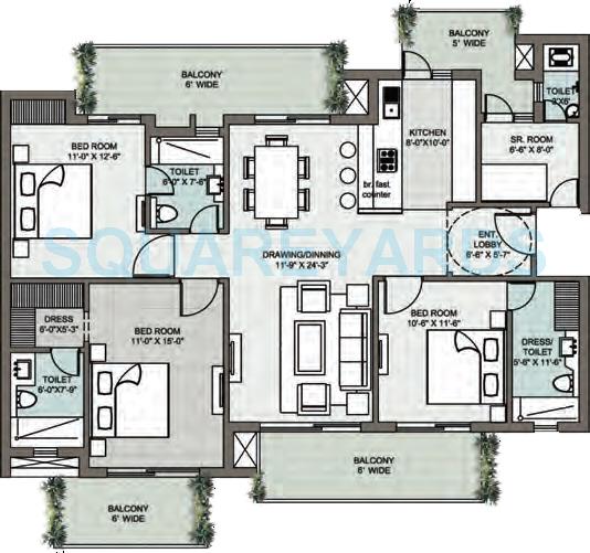 Supertech Araville — floor plan 4