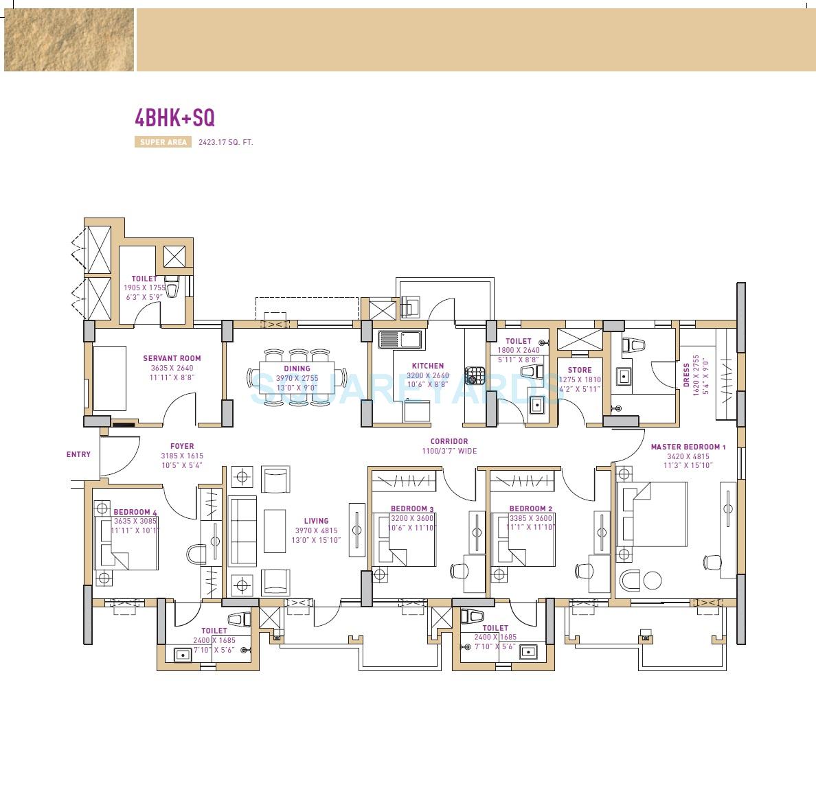 Vatika Seven Lamps — floor plan 7