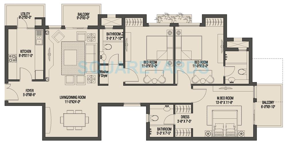 Umang Monsoon Breeze Phase I — floor plan 3