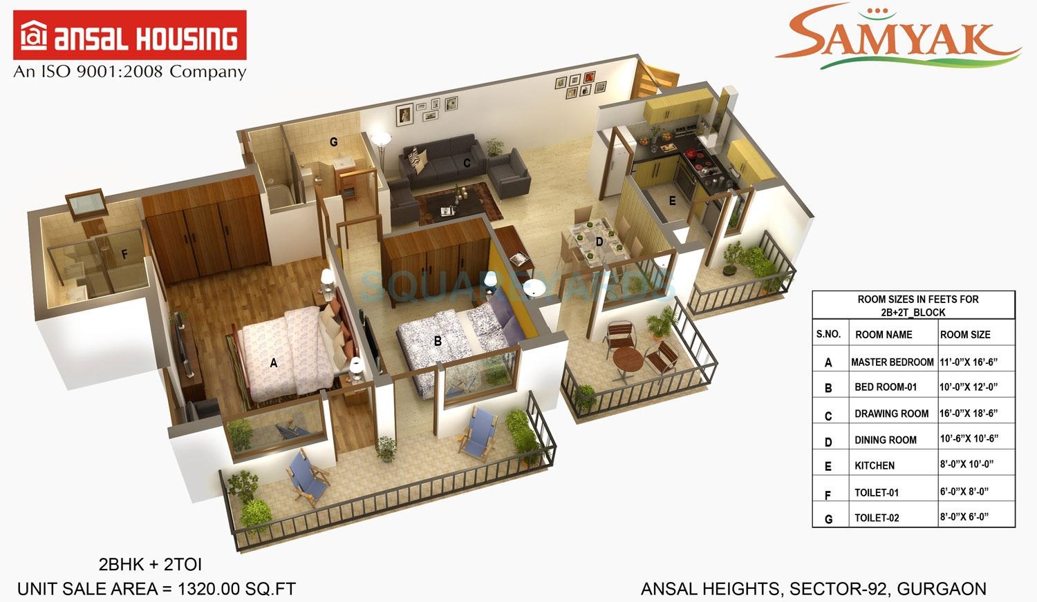 Ansal Heights Gurgaon — floor plan 1