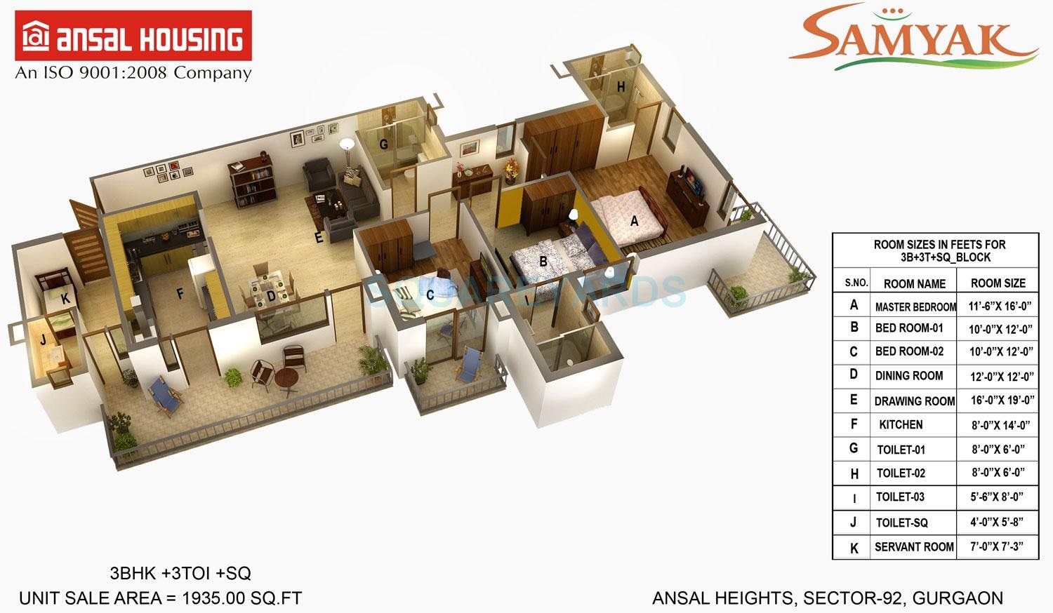 Ansal Heights Gurgaon — floor plan 2