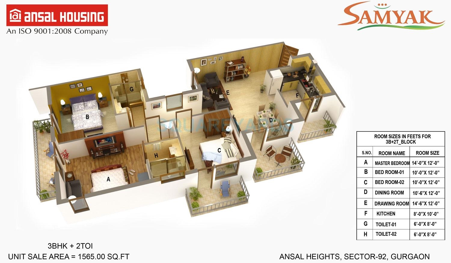 Ansal Heights Gurgaon — floor plan 4