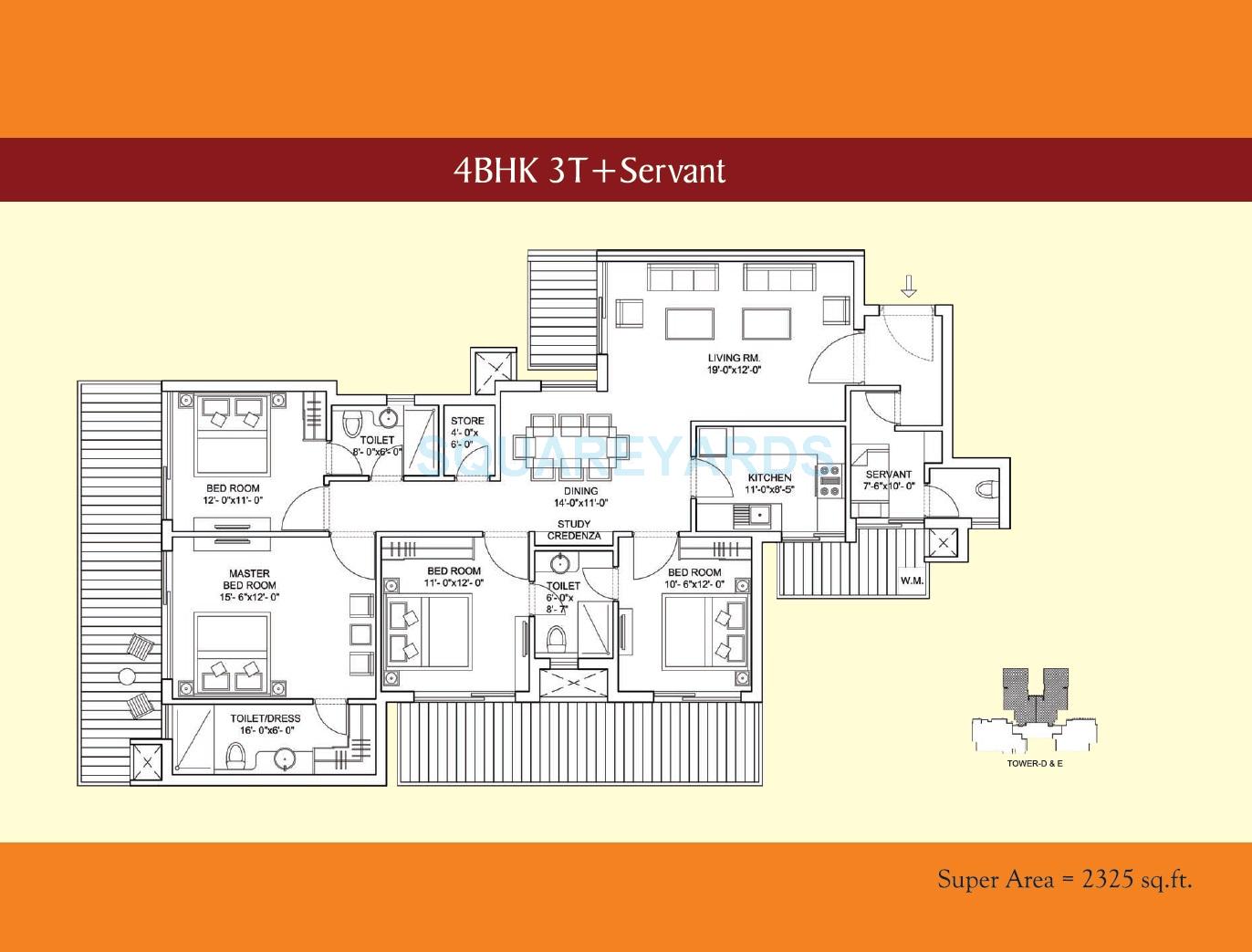 Bestech Park View Sanskruti — floor plan 4