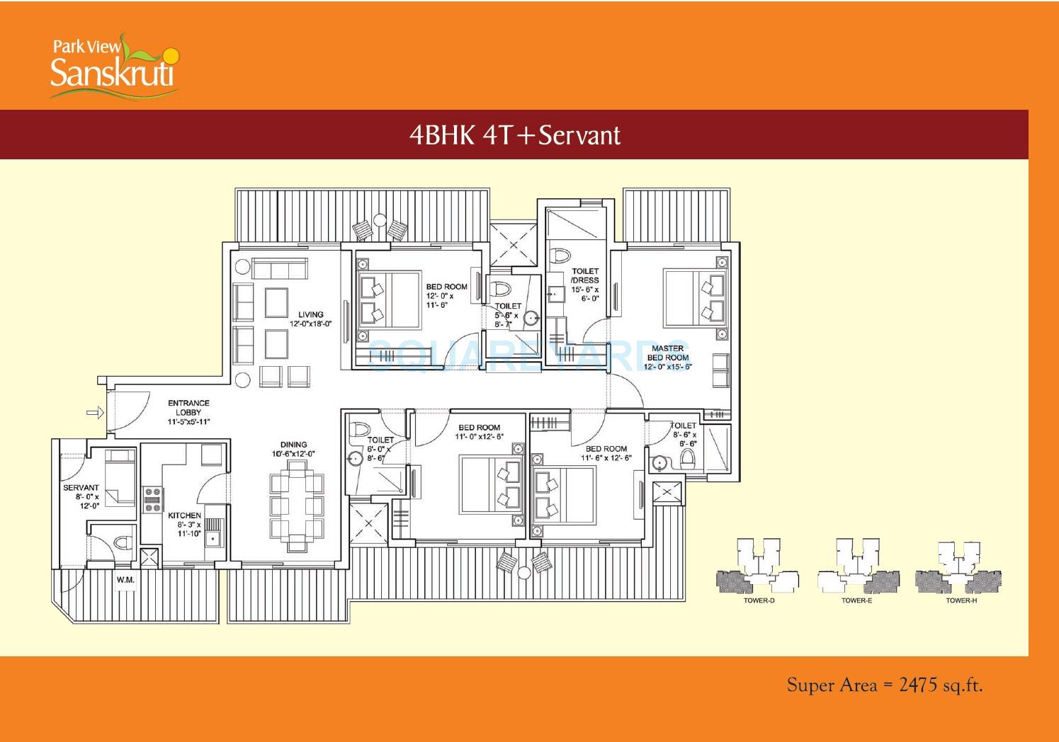 Bestech Park View Sanskruti — floor plan 5