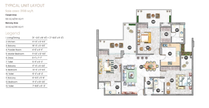 Tarc Tripundra — floor plan 1