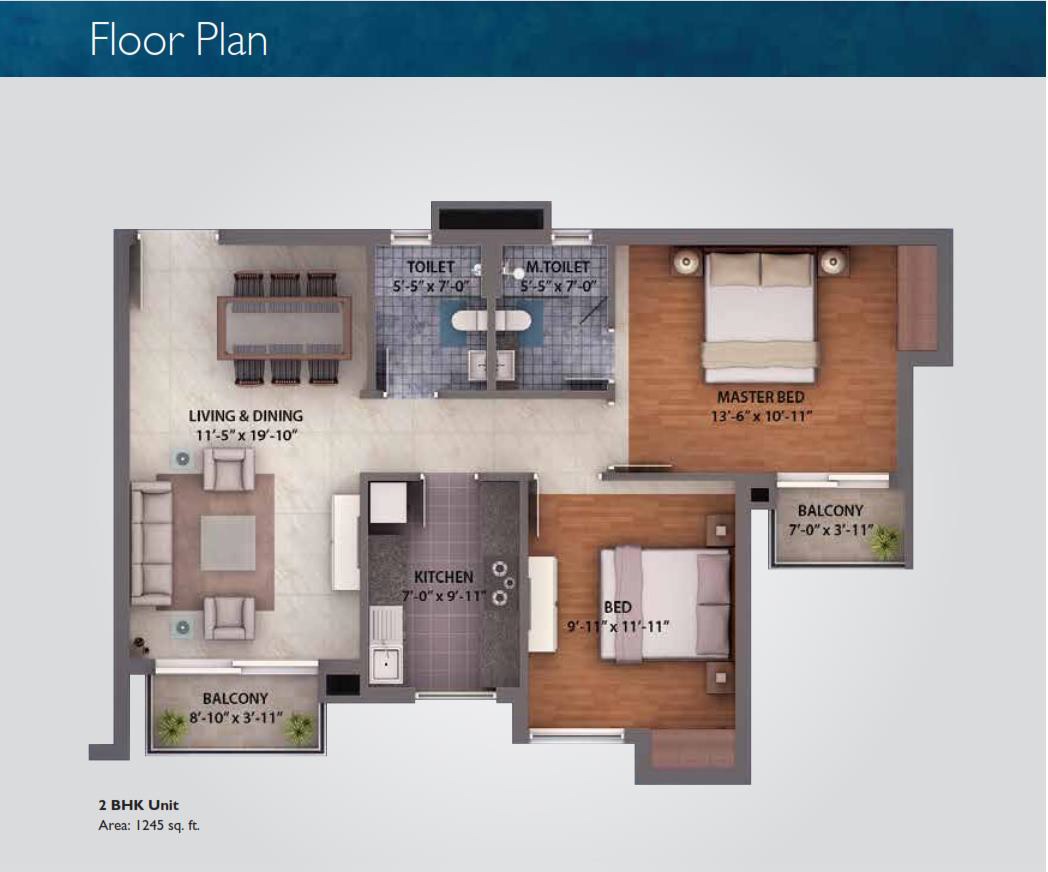 Umang Winter Hills Dwarka Mor — floor plan 1