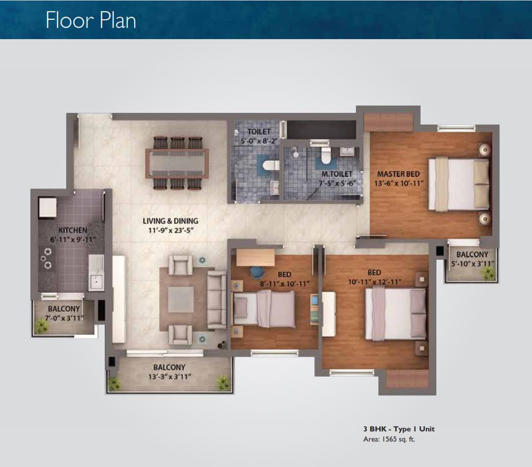 Umang Winter Hills Dwarka Mor — floor plan 2