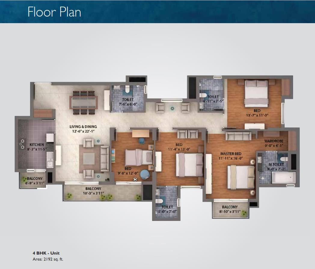 Umang Winter Hills Dwarka Mor — floor plan 4