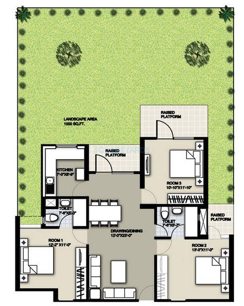 Raheja Sampada — floor plan 3