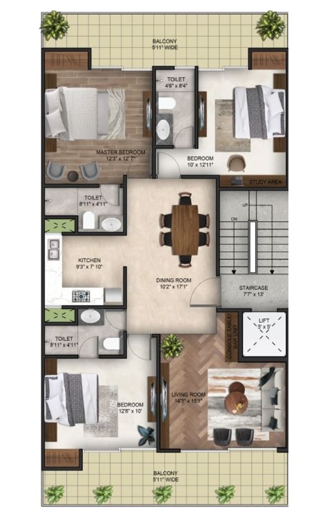 CS Roseate 63 — floor plan 1