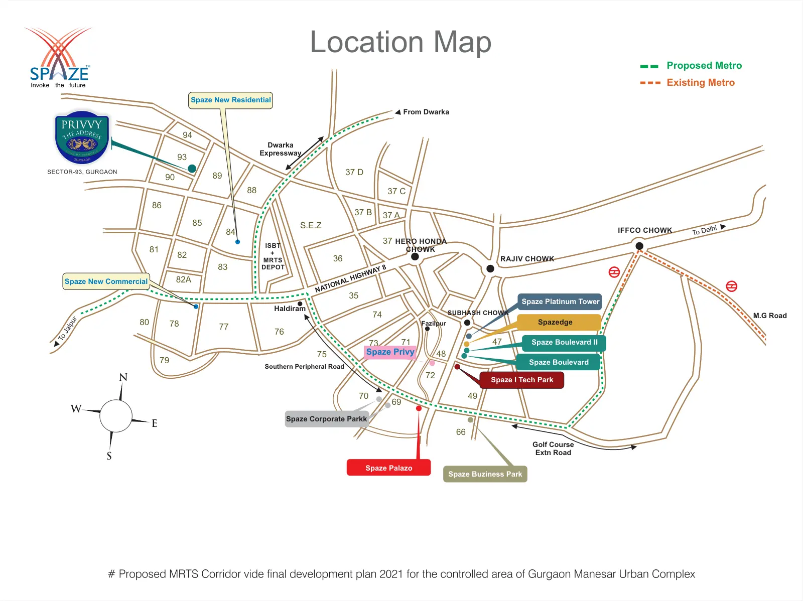 Spaze Privvy The Address — location map 1