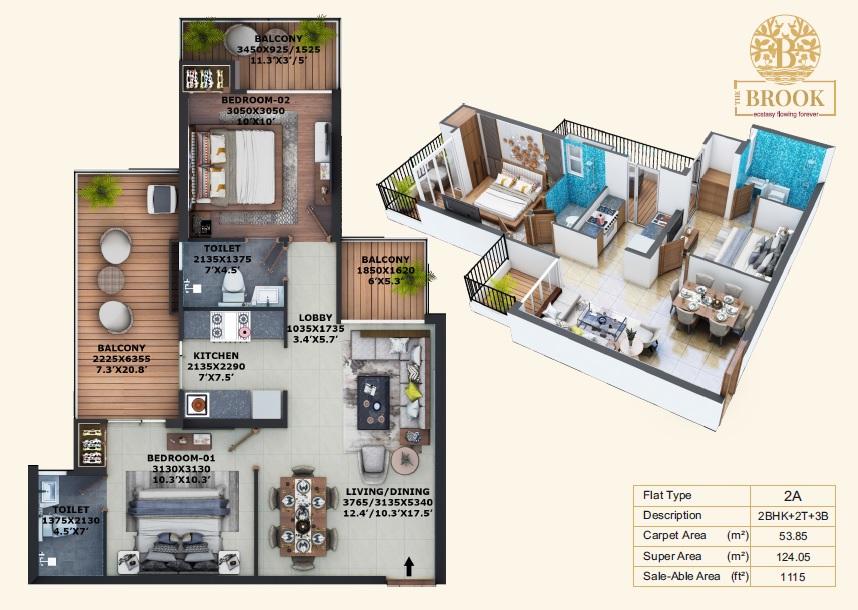 Fusion The Brook — floor plan 1