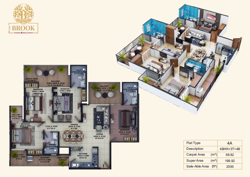 Fusion The Brook — floor plan 4