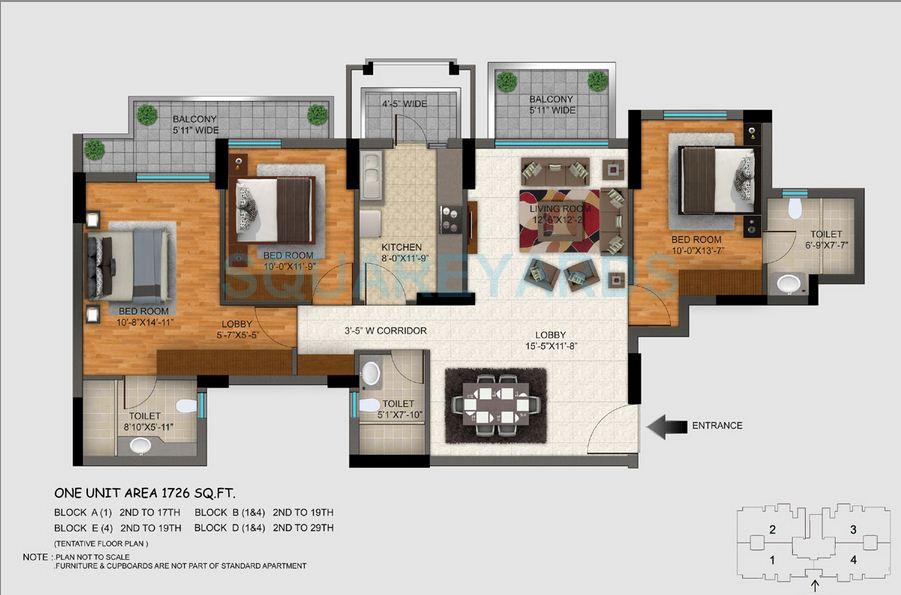 DLF Regal Gardens — floor plan 10