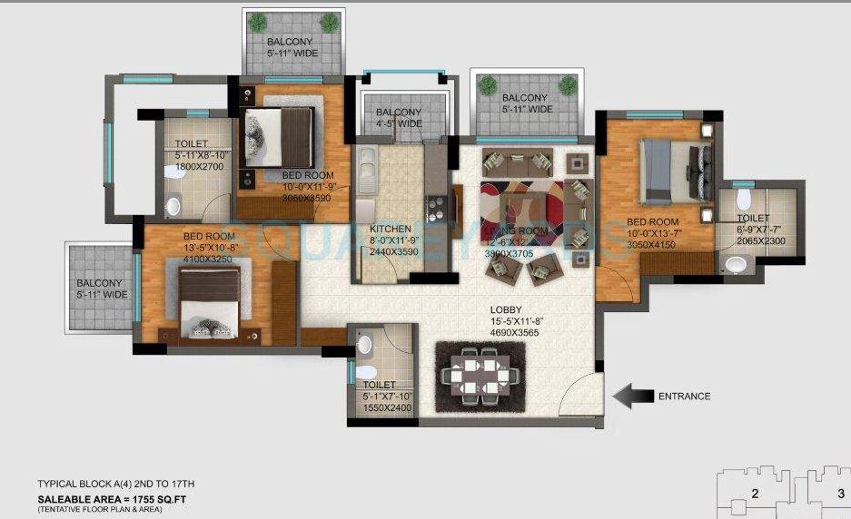 DLF Regal Gardens — floor plan 13