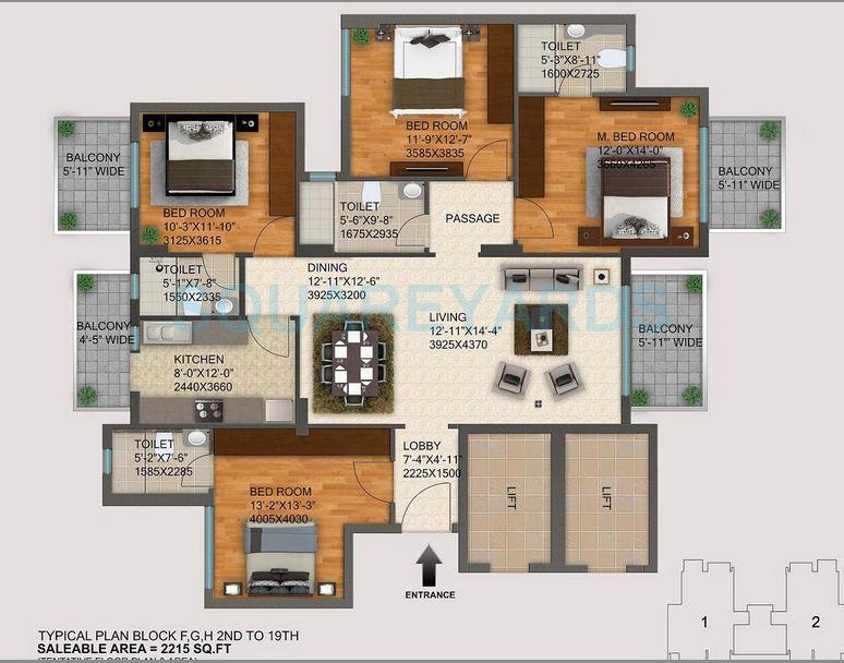 DLF Regal Gardens — floor plan 15