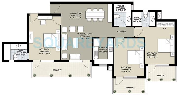 Raheja Navodaya — floor plan 4