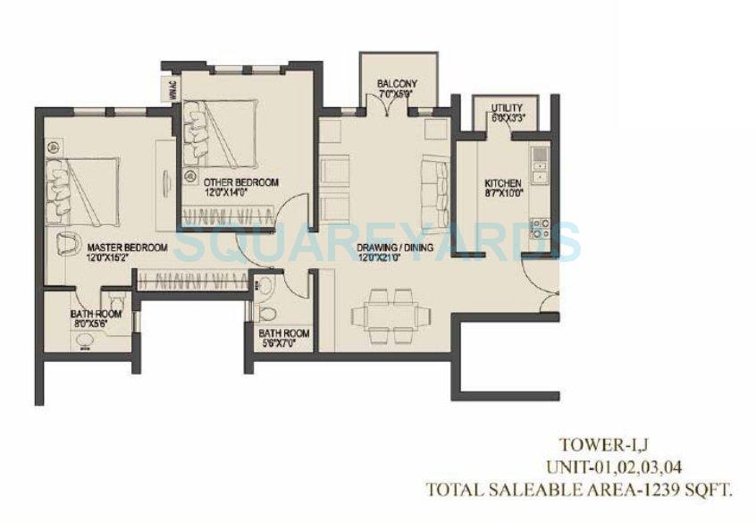 Uppals Canary Homes — floor plan 1