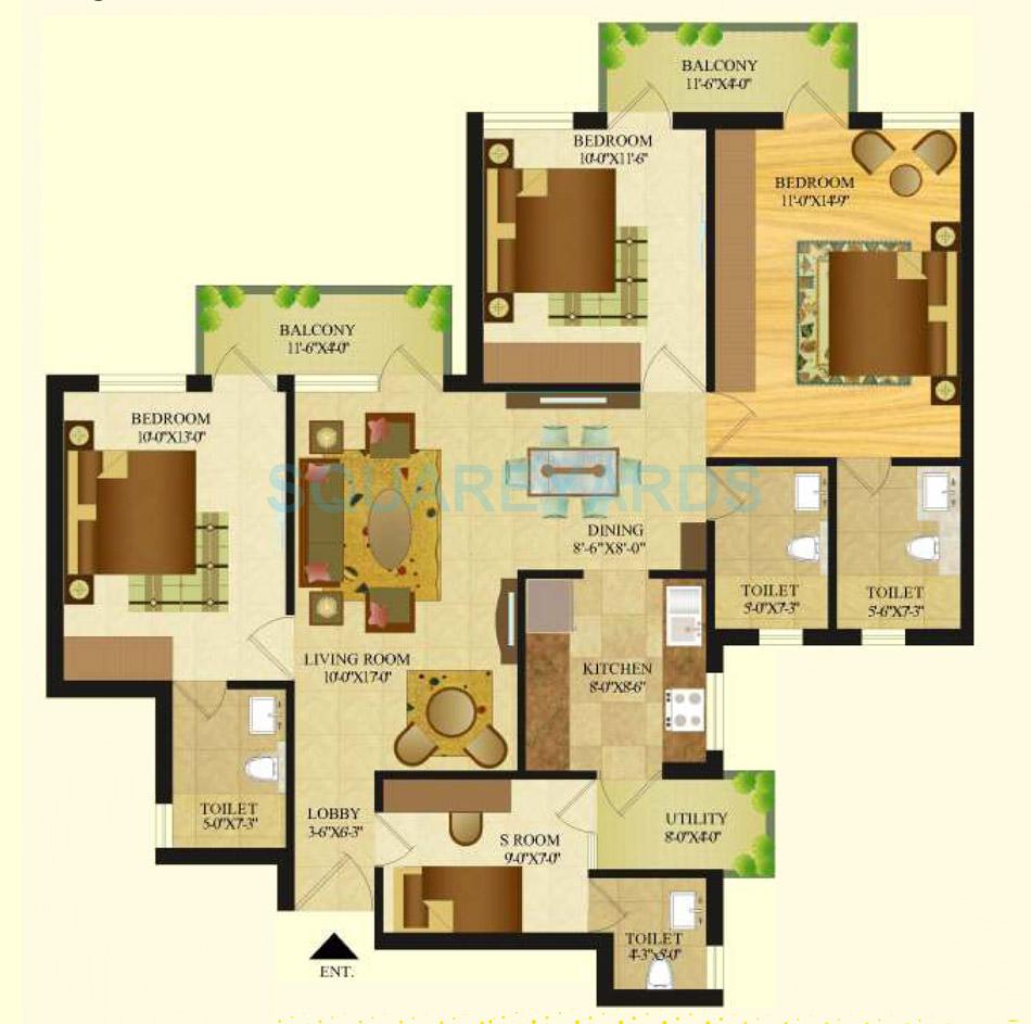 SARE Crescent Parc Royal Greens Phase II — floor plan 1