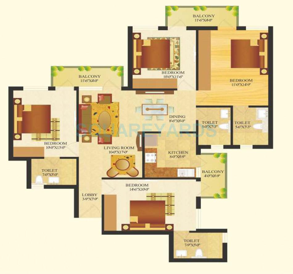 SARE Crescent Parc Royal Greens Phase II — floor plan 3